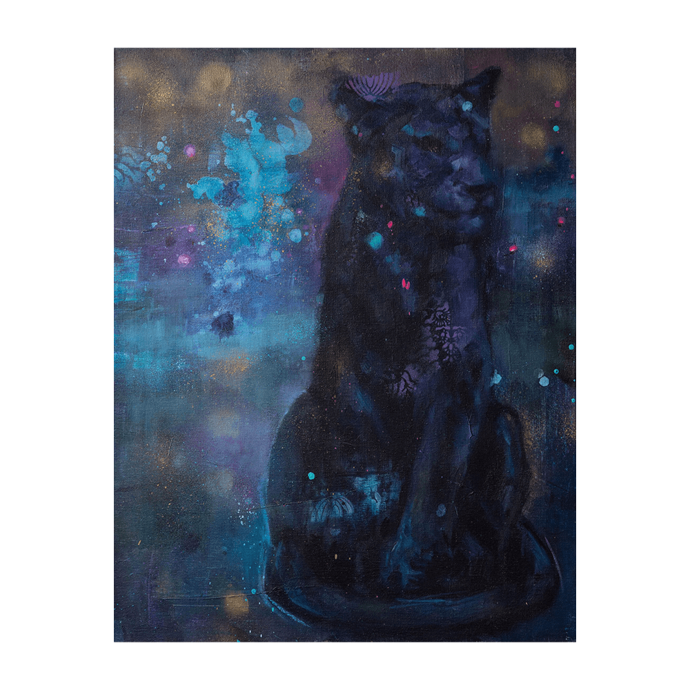 Original Artwork Painting “Black Lion”