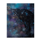Original Artwork Painting “Black Wolf”
